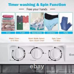 Twin Tub Washing Machine Portable Laundry Washer Machine 4.5KG Washer +1.5KG Dry