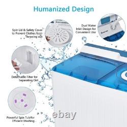 Twin Tub Washing Machine Portable Laundry Washer Machine 6.5KG Washer-Blue