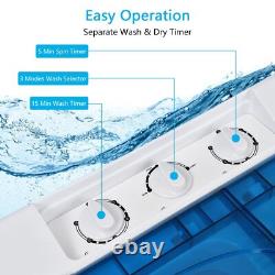 Twin Tub Washing Machine Portable Laundry Washer Machine 6.5KG Washer-Blue