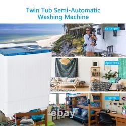 Twin Tub Washing Machine Portable Laundry Washer Machine 6.5KG Washer-Blue