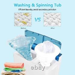 Twin Tub Washing Machine Portable Laundry Washer Machine 6.5KG Washer-Blue