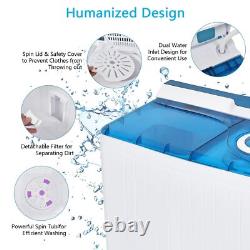 Twin Tub Washing Machine Portable Laundry Washer Machine 6.5KG Washer-Blue