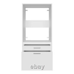 Wade Logan Cabinet For Dryer On Washing Machine In White With Additional Flip Up