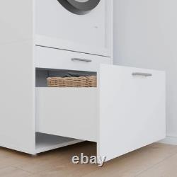 Wade Logan Cabinet For Dryer On Washing Machine In White With Additional Flip Up