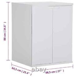 Washing Machine Cabinet White PVC Bathroom Laundry Room Dryer Cupboard vidaXL