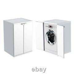 Washing machine cover in white pvc resin with handles for washing machines