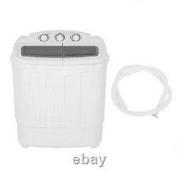 11lb Machine À Laver Automatique Compact Twin Tub Laundry Laveuse Spin Dryer Timer