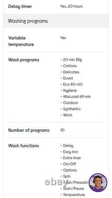 AEG LFR61944B Lave-linge 9 kg 1400 tr/min tout neuf, inutilisé, scellé