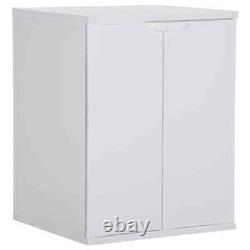 Armoire de Machine à Laver en PVC Blanc pour Salle de Bain et Buanderie avec Sèche-Linge vidaXL