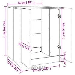 Cabinet de Machine à Laver pour Salle de Bain, Rangement de Buanderie avec Porte