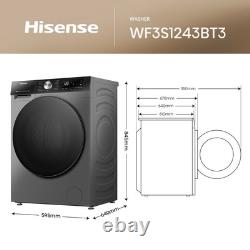 Hisense WF3S1243BT3 Lave-linge 12 kg Titane 1400 tr/min Classe A
