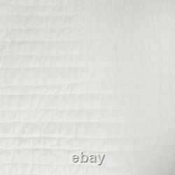 King Taille 100% Coton Shabby Chic Blanc Multi 3 Pc Quilt Set Machine Laver Les Shams