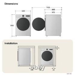 LG F4X7013TWB Machine à laver blanche 13 kg 1400 tr/min classe A