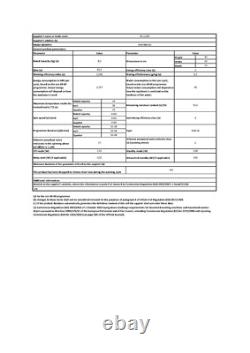 Lave-linge 8kg 1400RPM à chargement frontal encastrable Willow WWM814BI