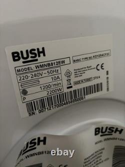 Lave-linge Bush 8 kg, 1200 tours/min, WMT0812EW, blanc
