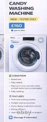 Lave-linge Candy Smart Pro 9 kg 1600 tr/min Blanc Classe A