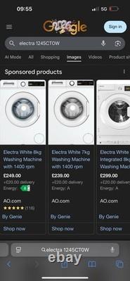 Lave-linge Electra WA1451CT1W 8kg avec 1400 tours par minute