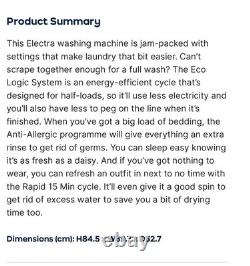 Lave-linge Electra WA1451CT1W 8kg avec 1400 tours par minute