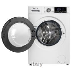 Lave-linge ElectriQ 8 kg 1400 tr/min blanc vapeur lavage rapide silencieux classe A