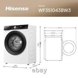 Lave-linge Hisense 3s Série 10,5 kg 1400 tr/min Blanc WF3S1043BW3