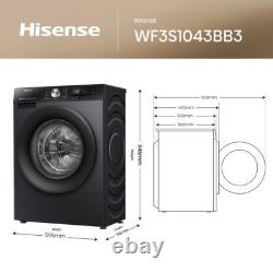 Lave-linge Hisense WF3S1043BB3 10Kg Noir 1400 RPM Classe A