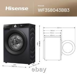 Lave-linge Hisense WF3S8043BB3 8Kg Noir 1400 RPM Classe A