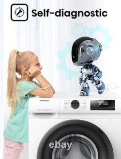 Lave-linge Hisense WFQP9014EVM 9Kg 1400 RPM Classe C Blanc Inverter Vapeur