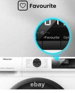 Lave-linge Hisense WFQP9014EVM 9Kg 1400 RPM Classe C Blanc Inverter Vapeur