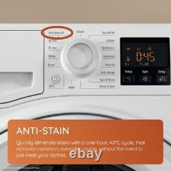 Lave-linge Hotpoint Anti-taches 8 kg, technologie anti-taches, cycle pleine charge 45 min