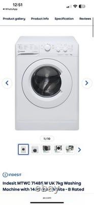 Lave-linge Indesit MTWC 71485 W UK 7 kg avec 1400 tr/min Blanc Énergétique B