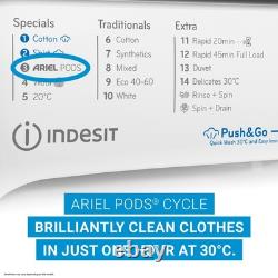 Lave-linge Indesit Push&Go 7kg 1400tr/min Blanc BWE71496XWVUK