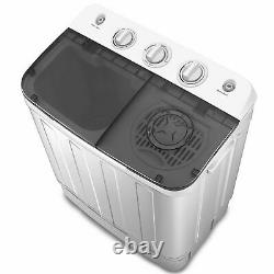 Lave-linge Portable De 7,5 KG Compact Mini Twin Tub Laundry Lave-linge + Sèche-linge Spin