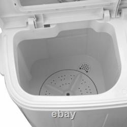 Lave-linge Twin Tub De 8,4 KG Mini Machine À Laver Compacte Avec Spin-dryer Blanc