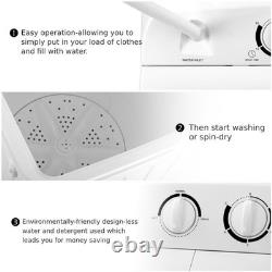 Lave-linge à double cuve compact mini lave-linge 5KG + sèche-linge 3KG