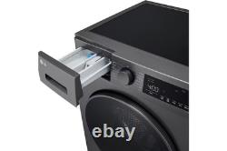 Lave-linge à vapeur 9 kg, argent foncé, boîte ouverte (Veuillez lire)