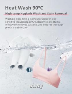 Lave-linge autonome, capacité de 6 kg, lavage à chaud à 90°, lavage rapide, 15 programmes de lavage