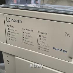 Lave-linge encastrable Indesit BIWMIL71252 SUPER SILENT, capacité de lavage de 7 kg, essorage à 1 200 tr/min