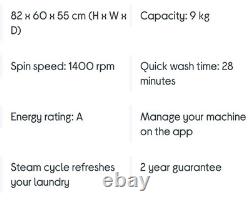 Lave-linge intégré Beko WTIK94121F 9kg, 1400 tr/min, affichage LED, classe A