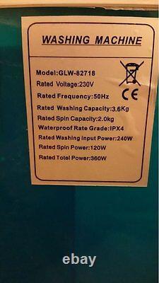 Lave-linge portable à évacuation twin tub mini pour dortoir, sèche-linge compact pour camping