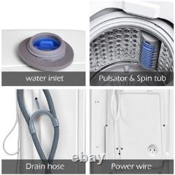 Lave-linge portable compact 2 en 1 entièrement automatique avec essoreuse, capacité de 3,5 kg