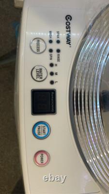 Lave-linge portable entièrement automatique avec 6 programmes et 3 niveaux d'eau