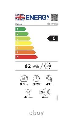 (Livré avec facture) Machine à laver Siemens iQ500 extraKlasse WM14UT83GB 8 kg 2021