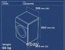 Logik L814wm20 8 KG 1400 Machine De Lavage De Spin Blanc