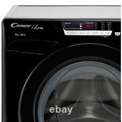 Machine à laver Candy HCU1492DBBE/1 de 9 kg, 1400 tr/min, classe énergétique D, couleur noire, 1400 tr/min.