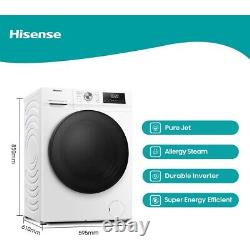 Machine à laver Hisense WFQA9014EVJM Série 3 Blanc 9kg 1400 tours par minute