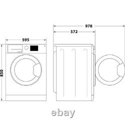 Machine à laver Hotpoint NSWM 7469 BS UK 7 kg noire 1400 tr/min classe A