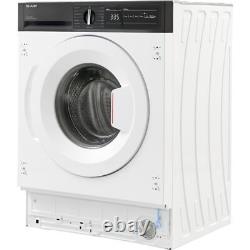 Machine à laver Sharp ES-NIH814BWA-EN de 8 kg, 1400 tr/min, classe A, blanche.