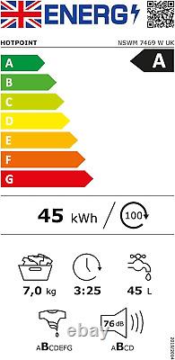 Machine à laver blanche Anti-Taches NSWM 7469 W UK 7 Kg