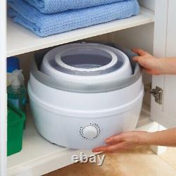 Machine à laver pliable de 15L, portable et pliable pour les voyages, pour laver les vêtements et les serviettes.