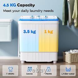 Machine à laver portable Costway Mini 4,5 kg Compact Twin Tub Laundry Washer